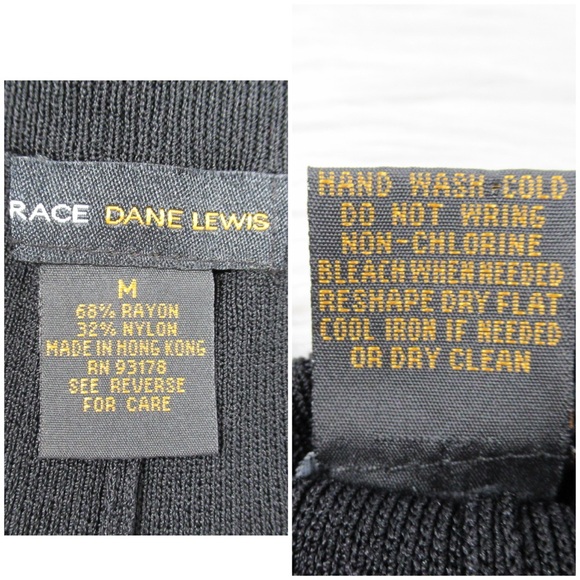 GRACE DIANE LEWIS Black Knit Pull-On Slit Straight Leg Pants Women Size Medium - Picture 8 of 10